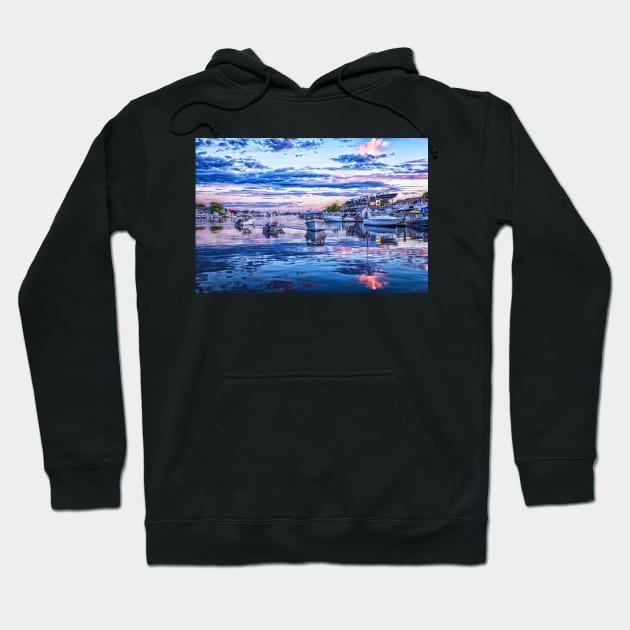 Falmouth Harbor Cape Cod Hoodie by Gestalt Imagery